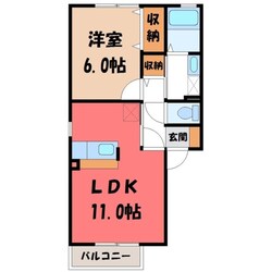 宇都宮駅 徒歩36分 2階の物件間取画像